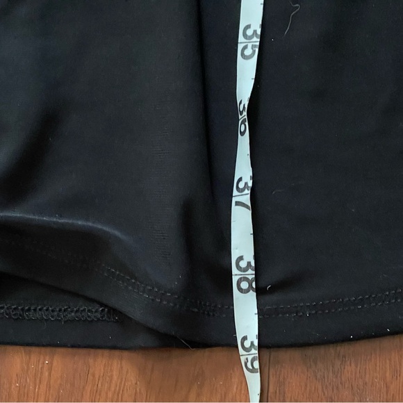 Evan Picone Black Dress Gathered Waist Scoop Neck Short Sleeve Size 14 spandex - Picture 8 of 14